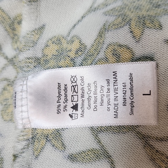 NWOT LuLaRoe Open Front Yellow Floral Cardingan/Kimona. Size Large. - Picture 6 of 7